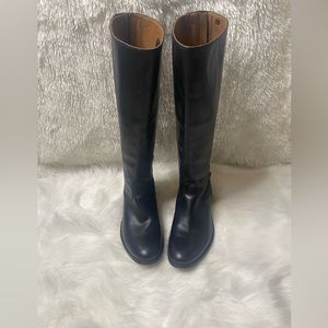 Frye Melissa Riding Boots Tall Black Leather Size 7